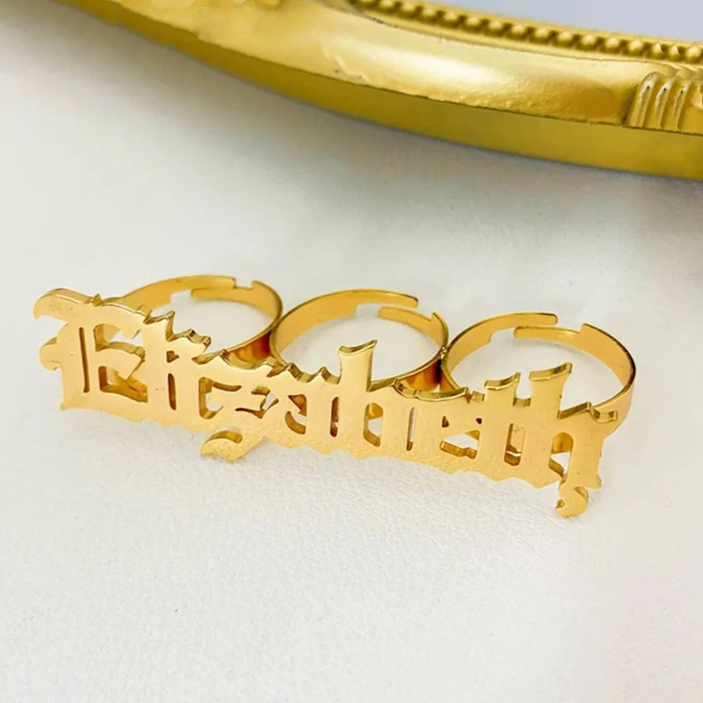 Statement Cocktail Ring - Cincin nama kustom cincin dapat disesuaikan