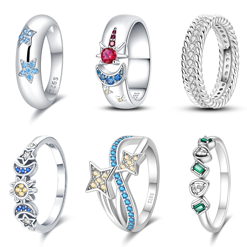 Statement Cocktail Ring - Cincin asli mode 925 warna perak