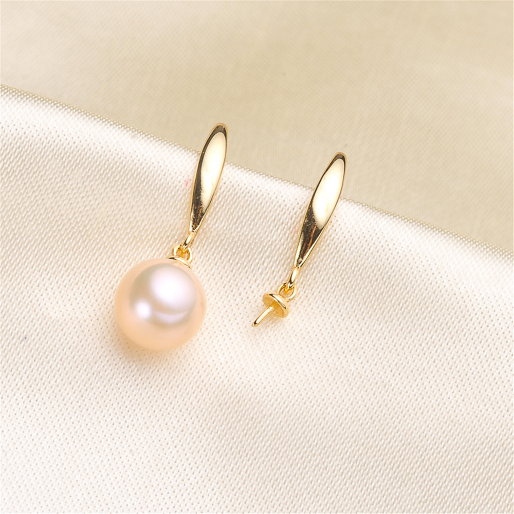 Pearl Stud Earrings - Manik-manik mutiara anting Stud dasar pengaturan
