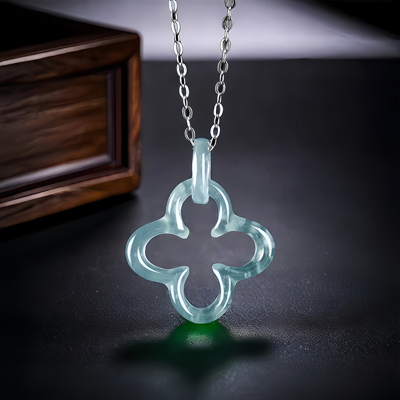 Jewelry & Watches Vitopoulos Reviews - Biru Myanmar Jadeite empat daun semanggi
