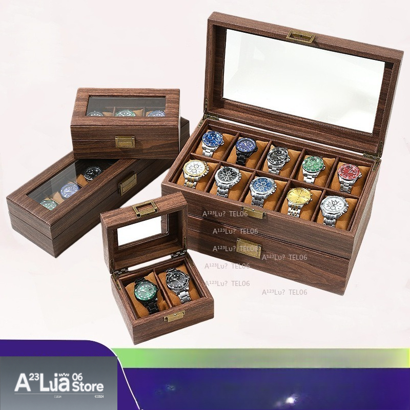 Jewelry Box Organizer Watches - Kotak Jam Tangan Kulit PU Motif