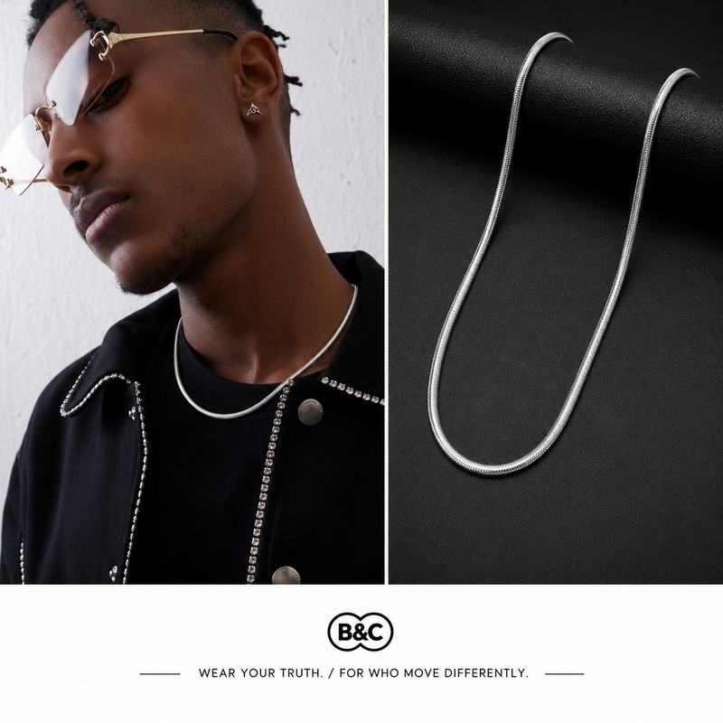 Kalung Rantai B&C 3MM Hip Hop  - Hip Hop Chain Necklace ulasan dan harga