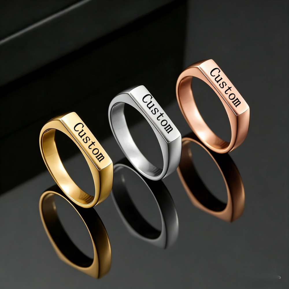 Cincin Baja Anti Karat Ukiran  - Statement Cocktail Ring ulasan dan harga