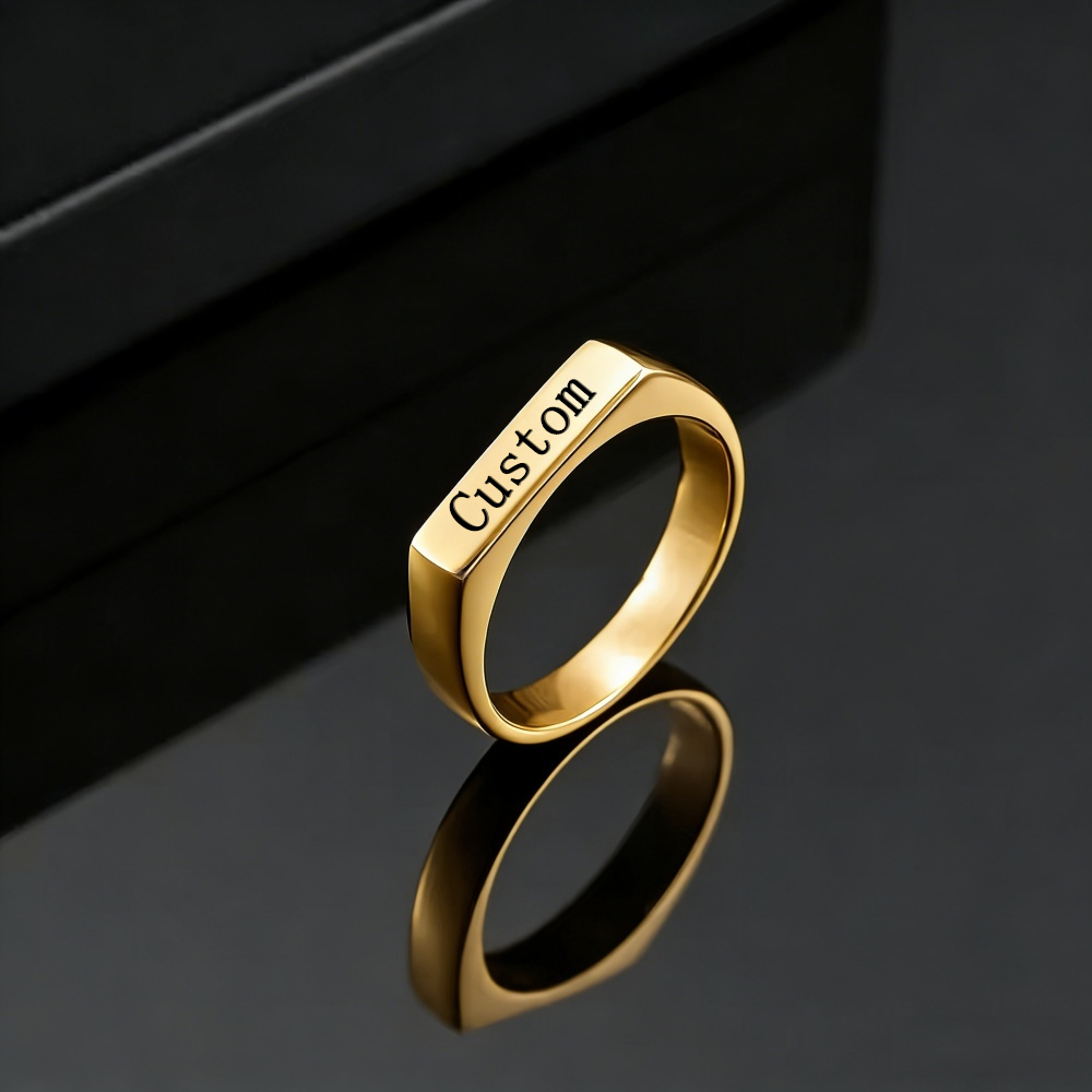 Cincin Baja Anti Karat Ukiran  - Statement Cocktail Ring ulasan dan harga