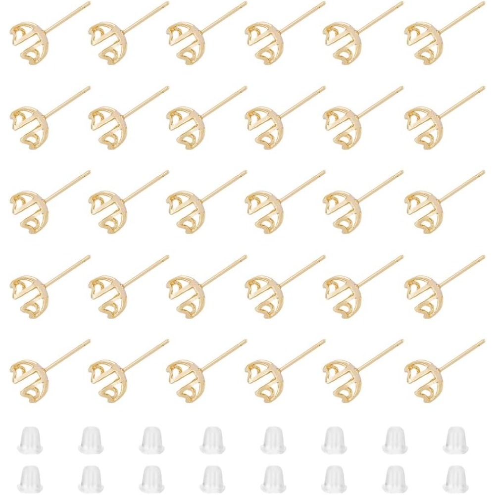30Pcs Alat Pasang Anting Model - Pearl Stud Earrings ulasan dan harga