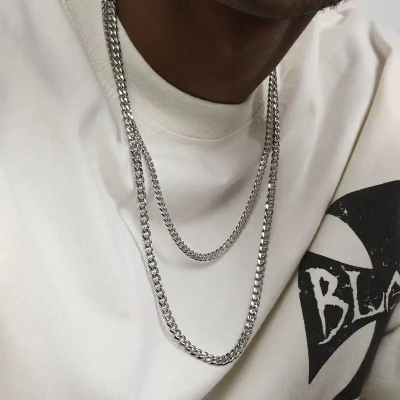 B&C Rantai Kuba Titanium Seder - Hip Hop Chain Necklace ulasan dan harga