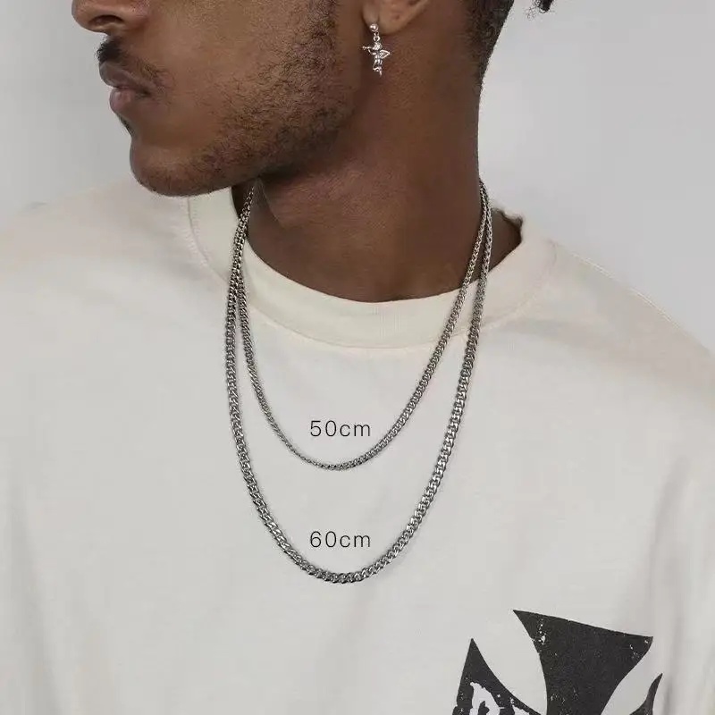 B&C Rantai Kuba Titanium Seder - Hip Hop Chain Necklace ulasan dan harga