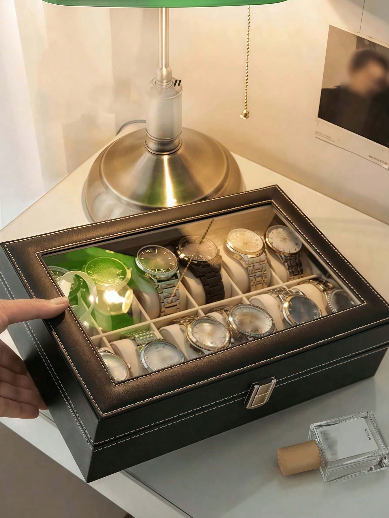 Kotak Jam Tangan Kulit dengan  - Jewelry Box Organizer Watches ulasan dan harga