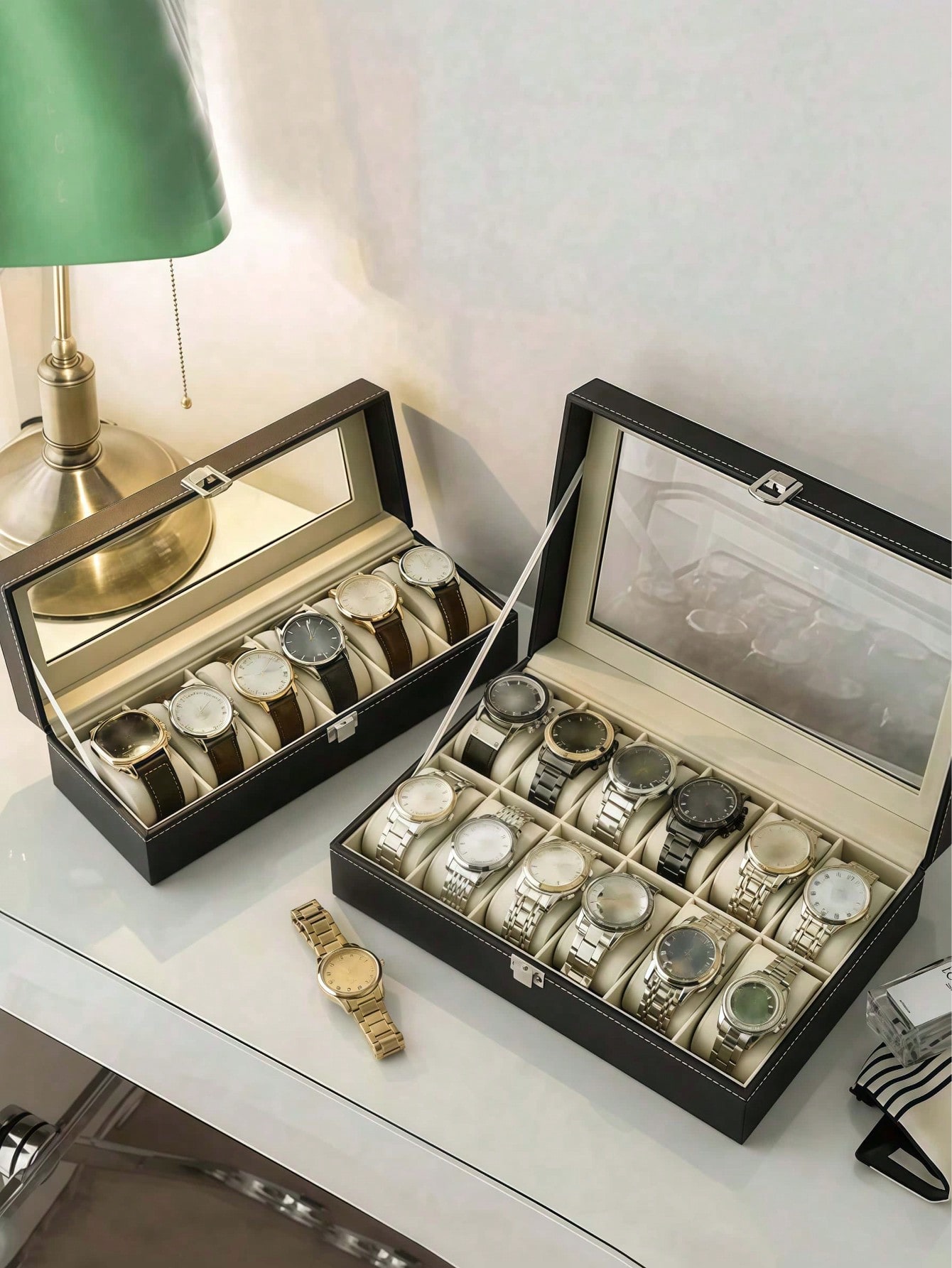 Kotak Jam Tangan Kulit dengan  - Jewelry Box Organizer Watches ulasan dan harga