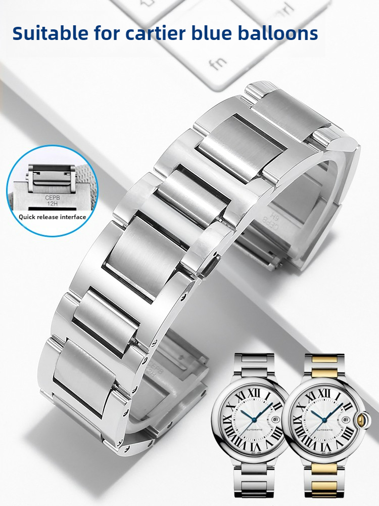 Tali jam tangan baja tahan kar - Cartier Watch Ballon Bleu ulasan dan harga