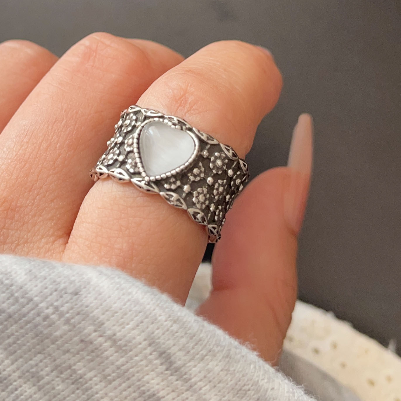 Cincin Perak Sterling 925 Untu - Statement Cocktail Ring ulasan dan harga