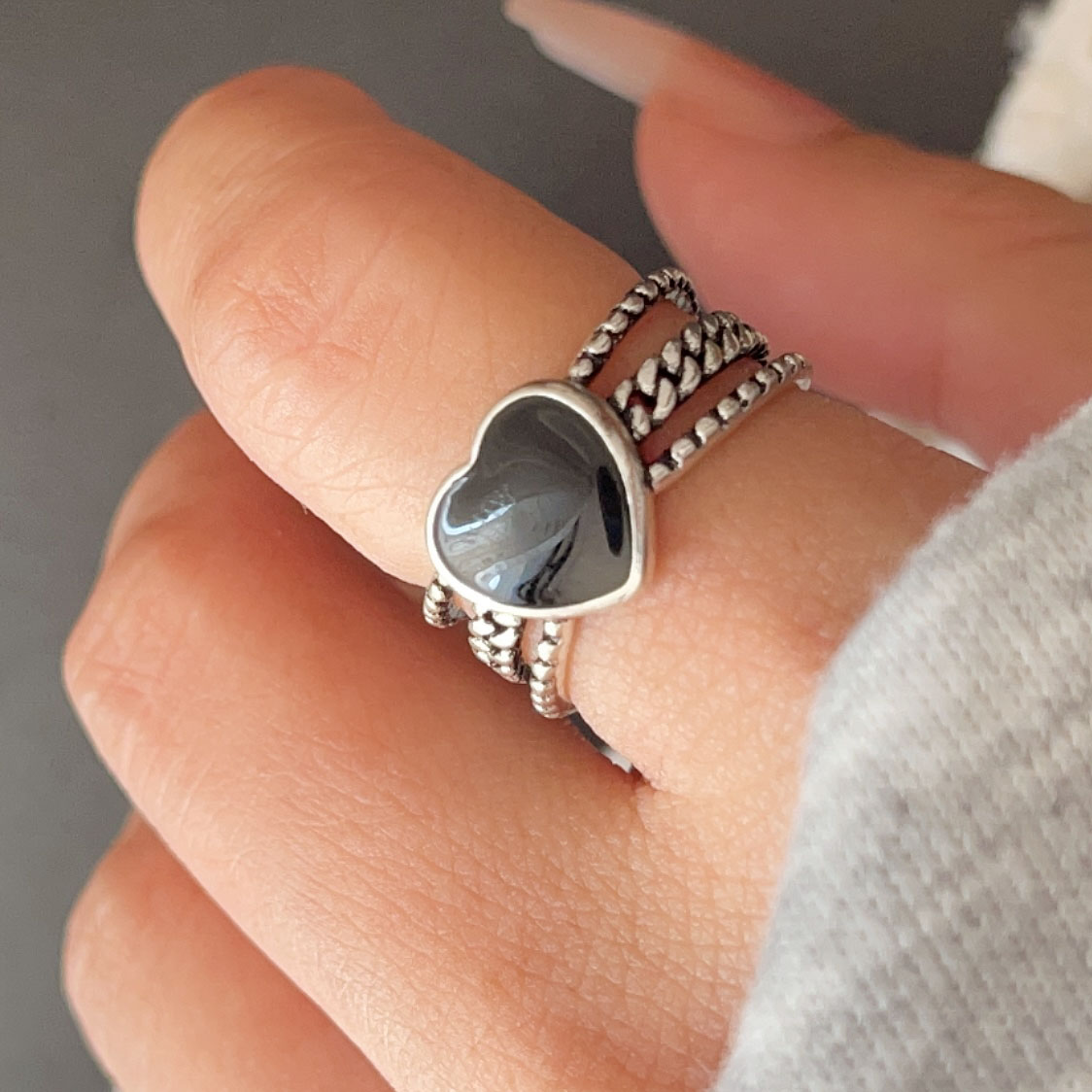 Cincin Perak Sterling 925 Untu - Statement Cocktail Ring ulasan dan harga