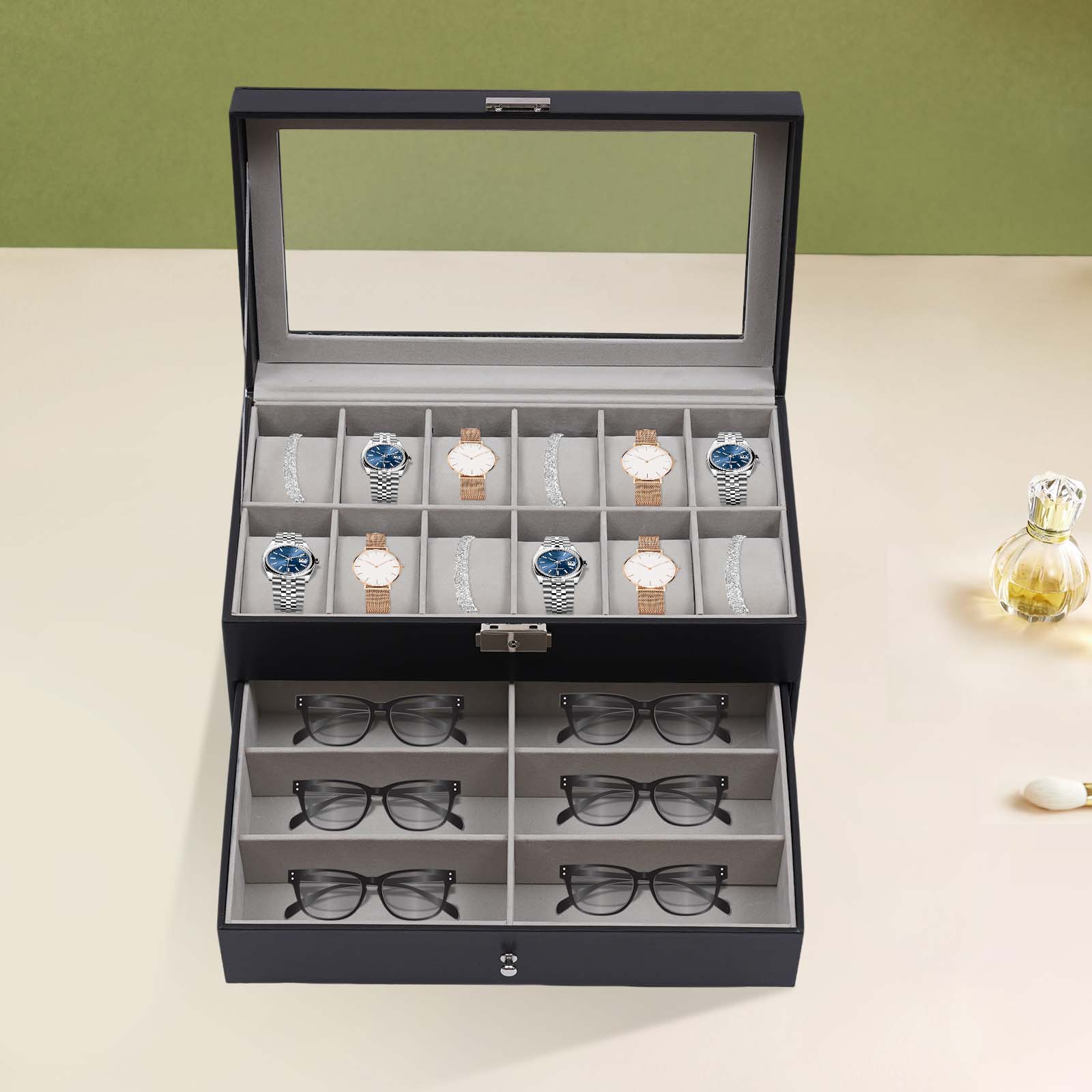 Kotak Penyimpanan Meja 3 Tingk - Jewelry Box Organizer Watches ulasan dan harga