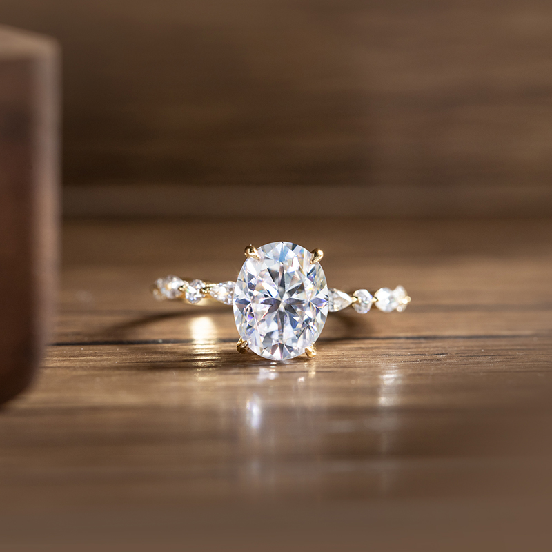 Cincin Moissanite 1ct 2ct 3ct  - Statement Cocktail Ring ulasan dan harga