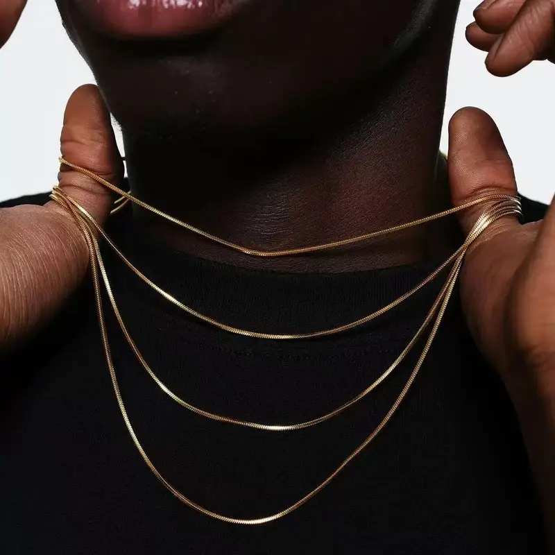B&C Kalung Rantai Ular Oktagon - Hip Hop Chain Necklace ulasan dan harga