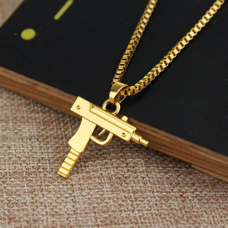 Kalung Liontin Bentuk Senjata  - Hip Hop Chain Necklace ulasan dan harga