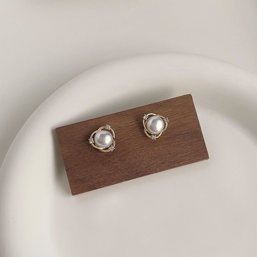 Aksesoris DIY Anting Mutiara A - Pearl Stud Earrings ulasan dan harga